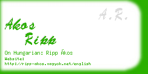 akos ripp business card